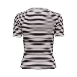 JDY Lada S/S Stribet Top - Sort