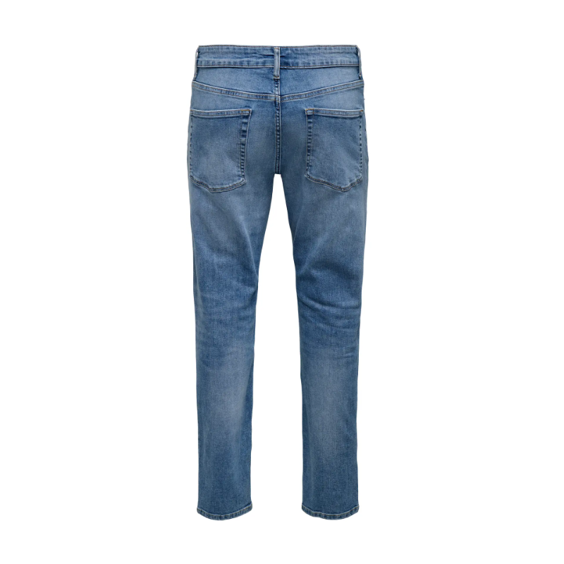 ONLY & SONS Weft Regular Tailered Denim Jeans - Medium Blue Denim