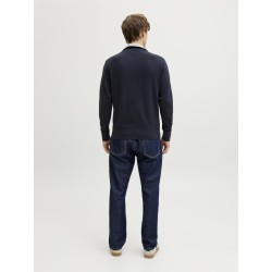 JACK & JONES Beaton Half zip Strik - Sky Captain