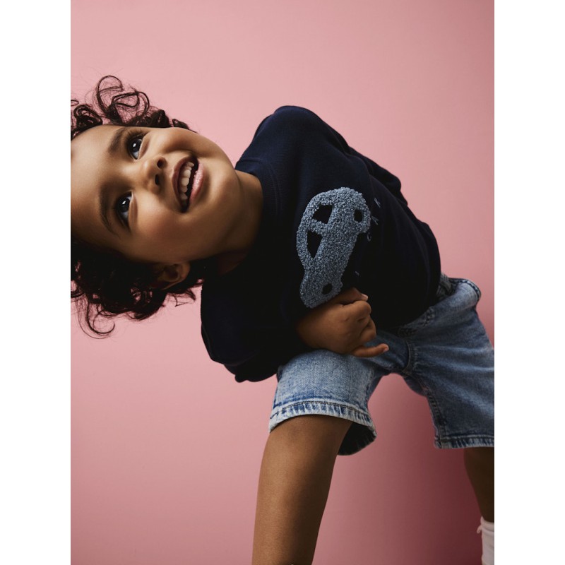 NAME IT Mini Bear Sweatshirt - Dark Sapphire