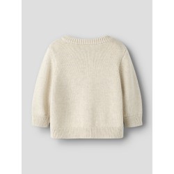 NAME IT Baby Toana L/S Strik Cardigan - Peyote Melange