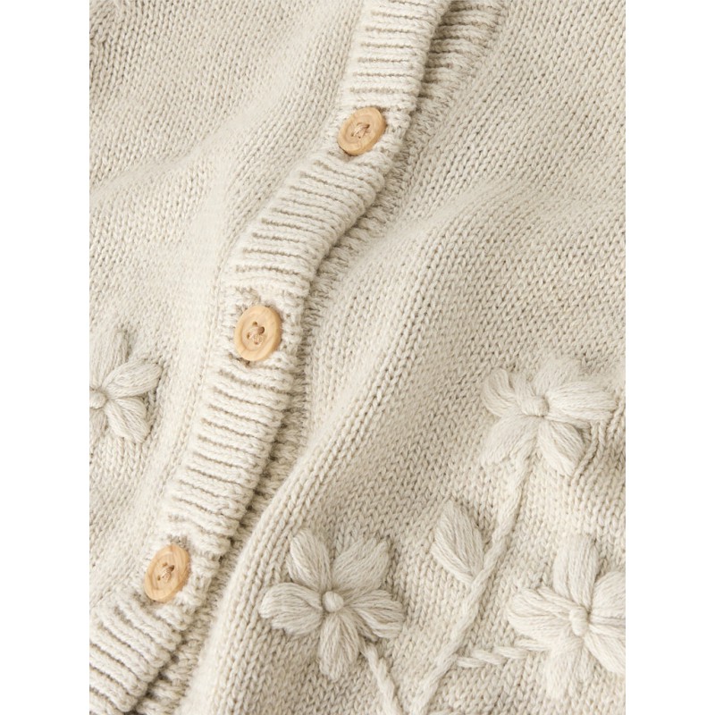 NAME IT Baby Toana L/S Strik Cardigan - Peyote Melange