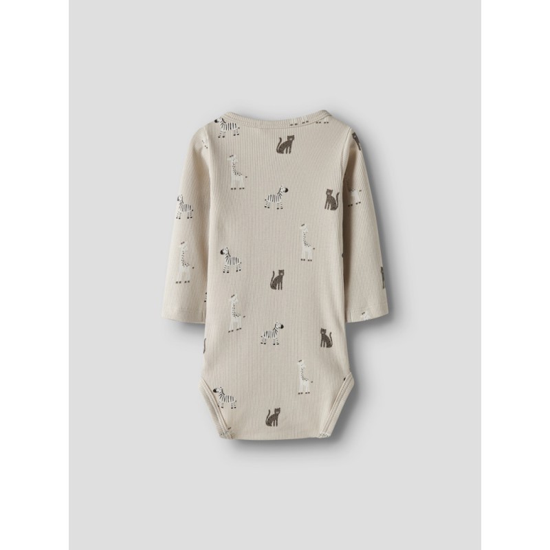 NAME IT Baby Tolla Safari L/S Wrap Bodystocking - Summer Sand