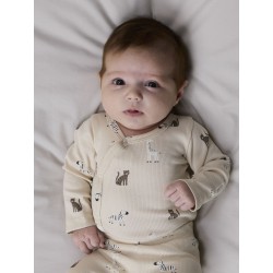 NAME IT Baby Tolla Safari L/S Wrap Bodystocking - Summer Sand