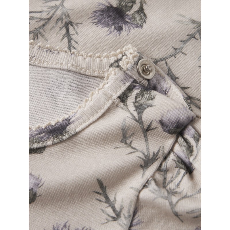 NAME IT Baby Teane L/S Bodystocking - Pumice Stone