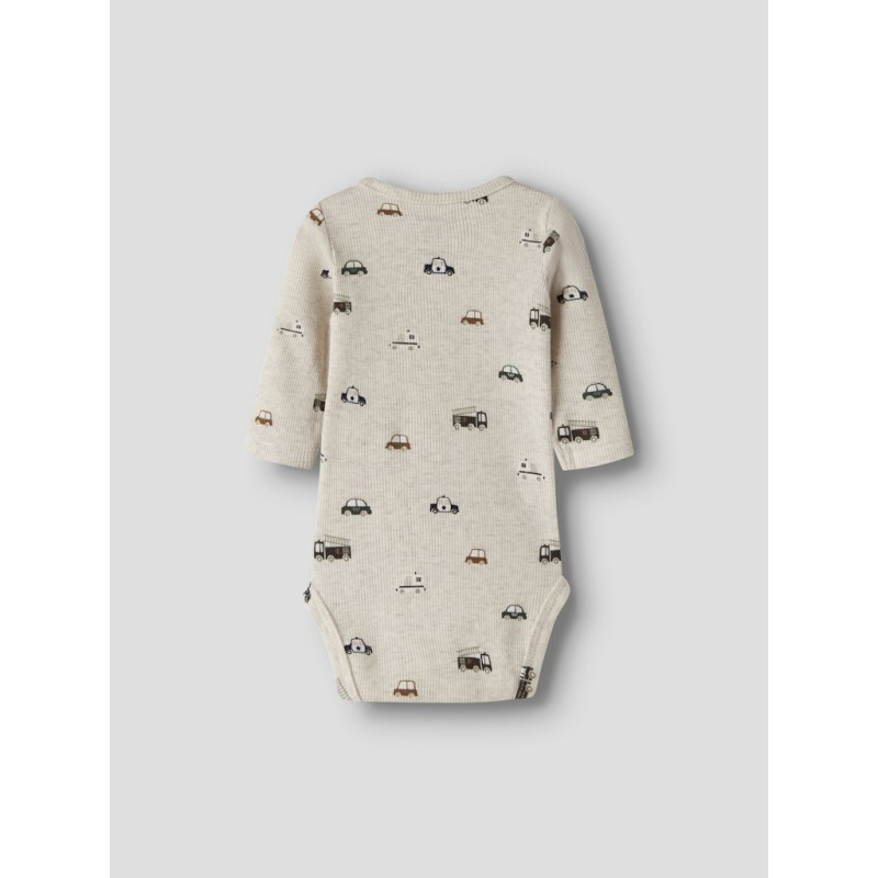 NAME IT Baby Thue L/S Bodystocking - Peyote Melange