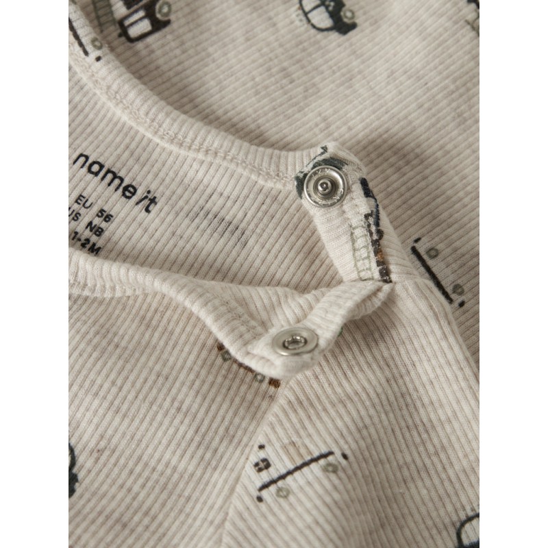 NAME IT Baby Thue L/S Bodystocking - Peyote Melange