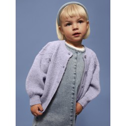 NAME IT Mini Batrilla L/S Strik Cardigan - Lavender Gray