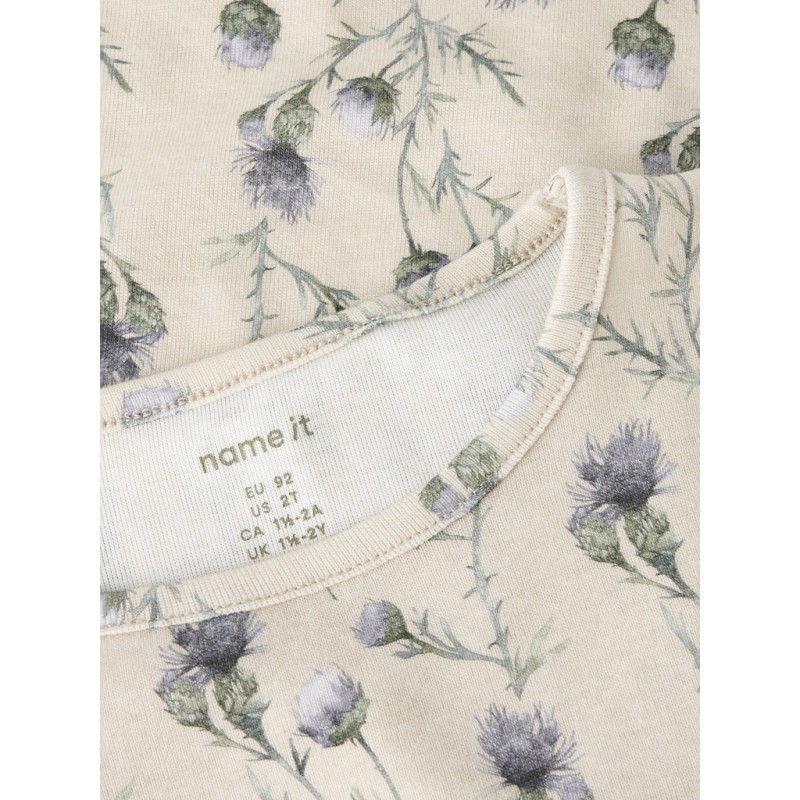 NAME IT Mini Teane L/S Slim Bluse - Peyote Melange