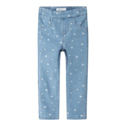 NAME IT MINI Salli Denim Leggings - Light Blue Denim / Heart