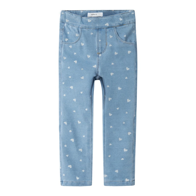 NAME IT MINI Salli Denim Leggings - Light Blue Denim / Heart