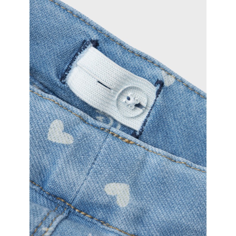 NAME IT MINI Salli Denim Leggings - Light Blue Denim / Heart