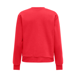 JDY Nanna L/S Text Sweatshirt - High Risk Red