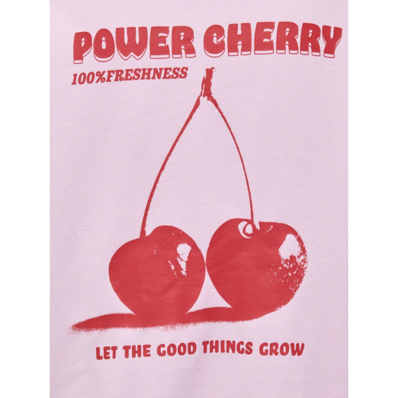 JDY Nanna L/S Text Sweatshirt - Pink Lady