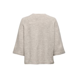 ONLY CARMAKOMA Simoni 3/4 Strik Pullover - Pumice Stone