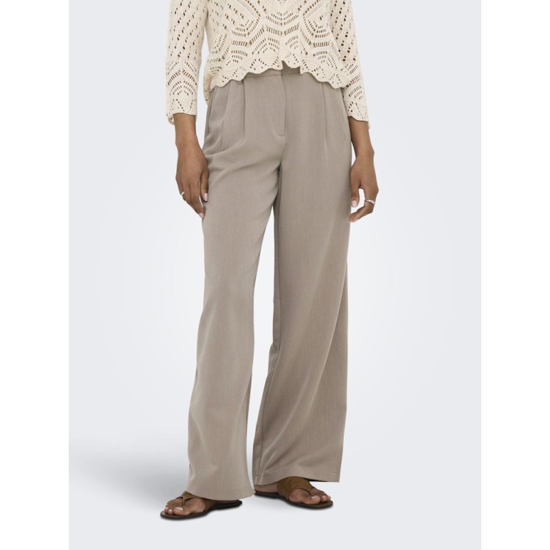 ONLY Hattie Pleat HW Mel Bukser - Taupe Gray
