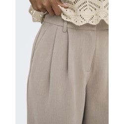 ONLY Hattie Pleat HW Mel Bukser - Taupe Gray