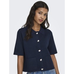 JDY Prime 2/4 Krave Strik Cardigan - Total Eclipse