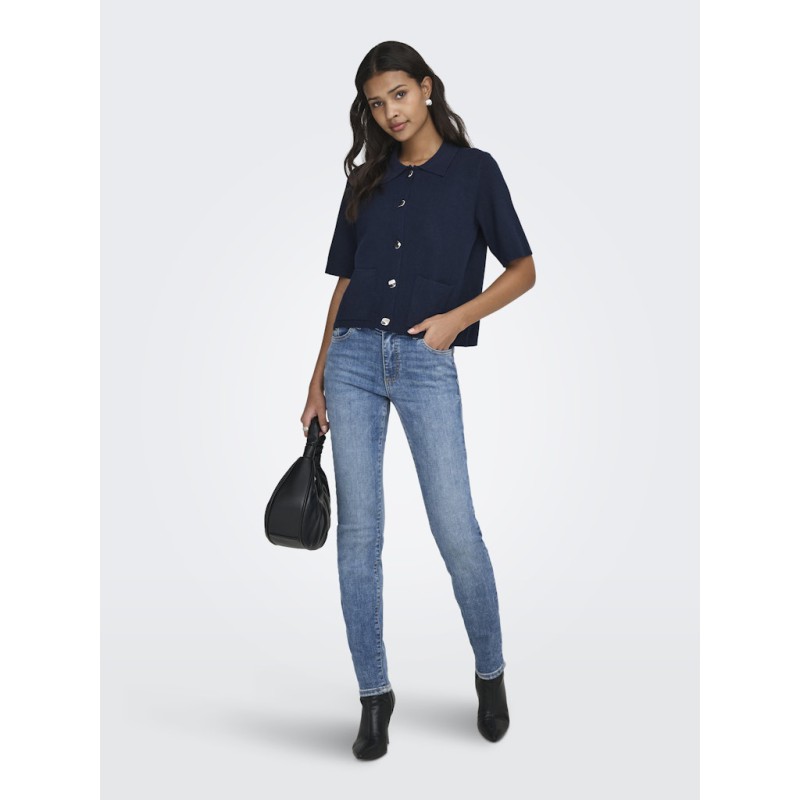 JDY Prime 2/4 Krave Strik Cardigan - Total Eclipse