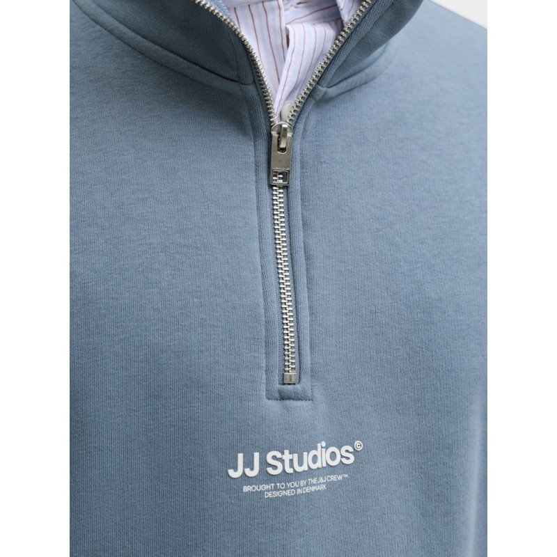 JACK & JONES PLUS Soho Sweatshirt Med Lynlås - Blue Mirage