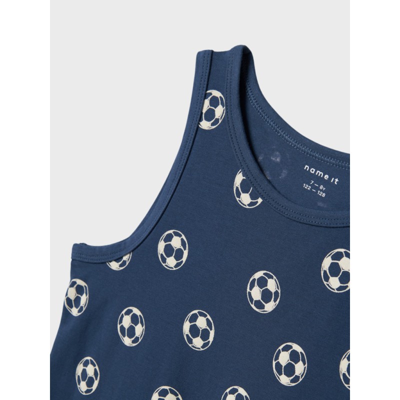 NAME IT Mini/Kids Tank Top 2-Pak Football - Dark Denim