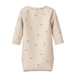 NAME IT Baby Berries L/S Bodystocking - Peyote Melange