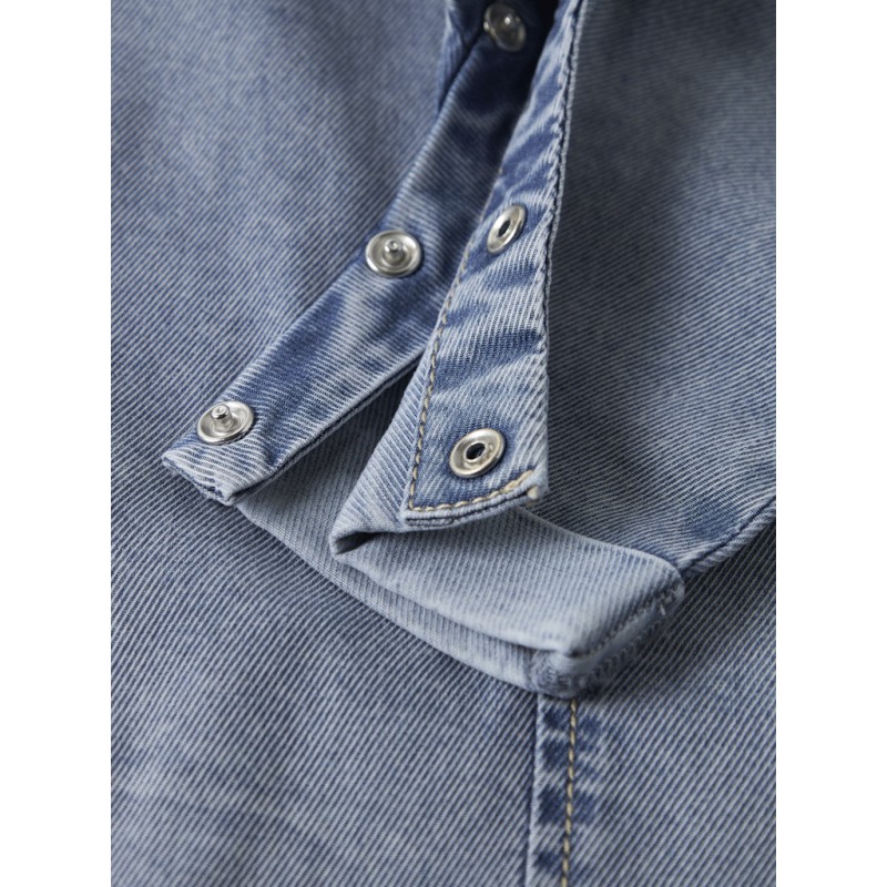 NAME IT Baby Ben Baggy Denim Overalls - Medium Blue Denim