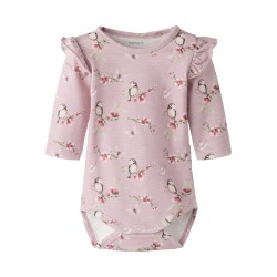 NAME IT Baby Betty L/S Bodystocking - Dawn Pink