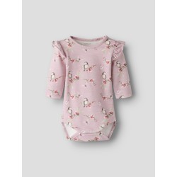 NAME IT Baby Betty L/S Bodystocking - Dawn Pink