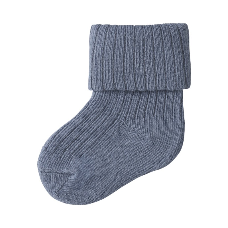 NAME IT Baby Nobbu Rib Strik Sokker - Endless Sky