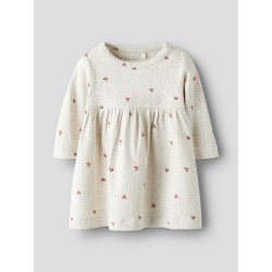 NAME IT Baby Berries L/S Kjole - Peyote Melange
