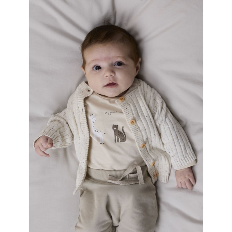 NAME IT Baby Tilla L/S Strik Cardigan - Cloud Dancer