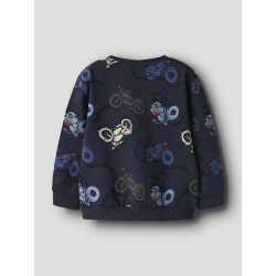 NAME IT Mini Brett L/S Motorcycle Sweatshirt - Navy Blzer