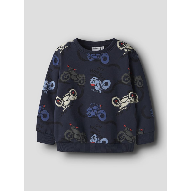 NAME IT Mini Brett L/S Motorcycle Sweatshirt - Navy Blzer