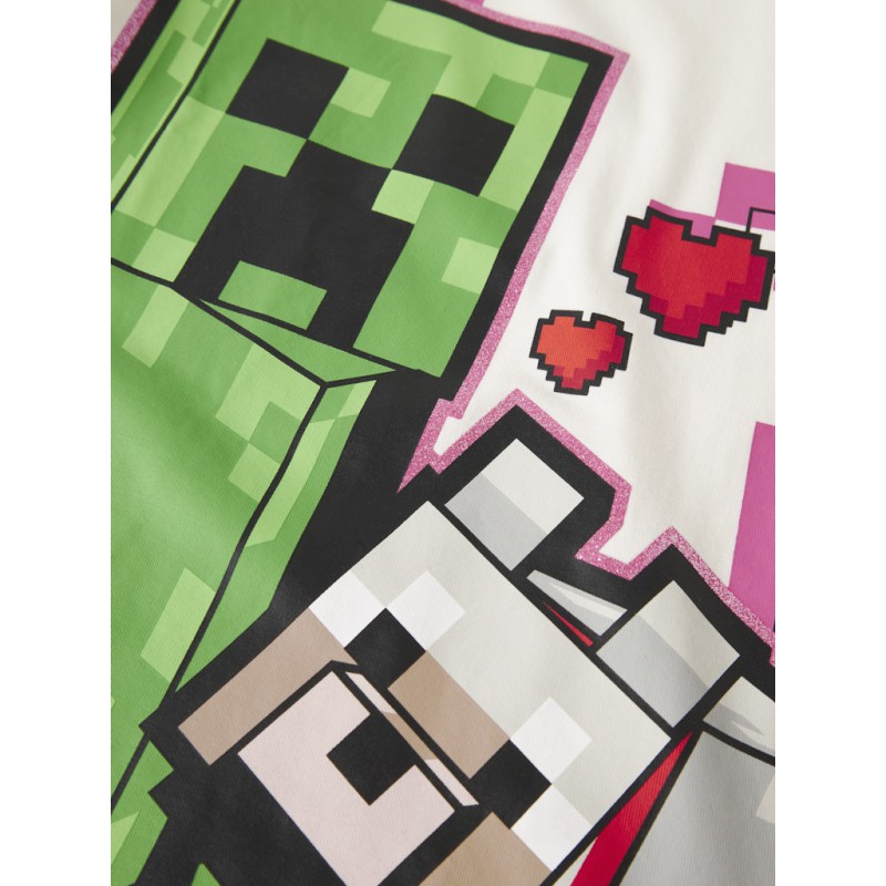 NAME IT Kids Jyra Minecraft S/S Regular T-shirt - Cloud Dancer