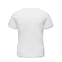 KIDS ONLY Lucky S/S Rund Hals T-shirt - Cloud Dancer