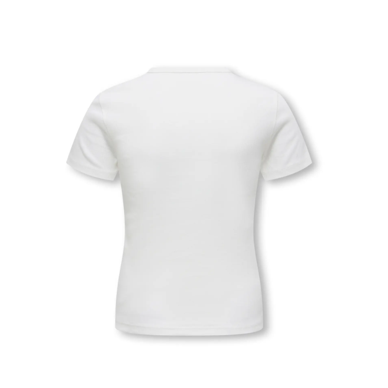 KIDS ONLY Lucky S/S Rund Hals T-shirt - Cloud Dancer