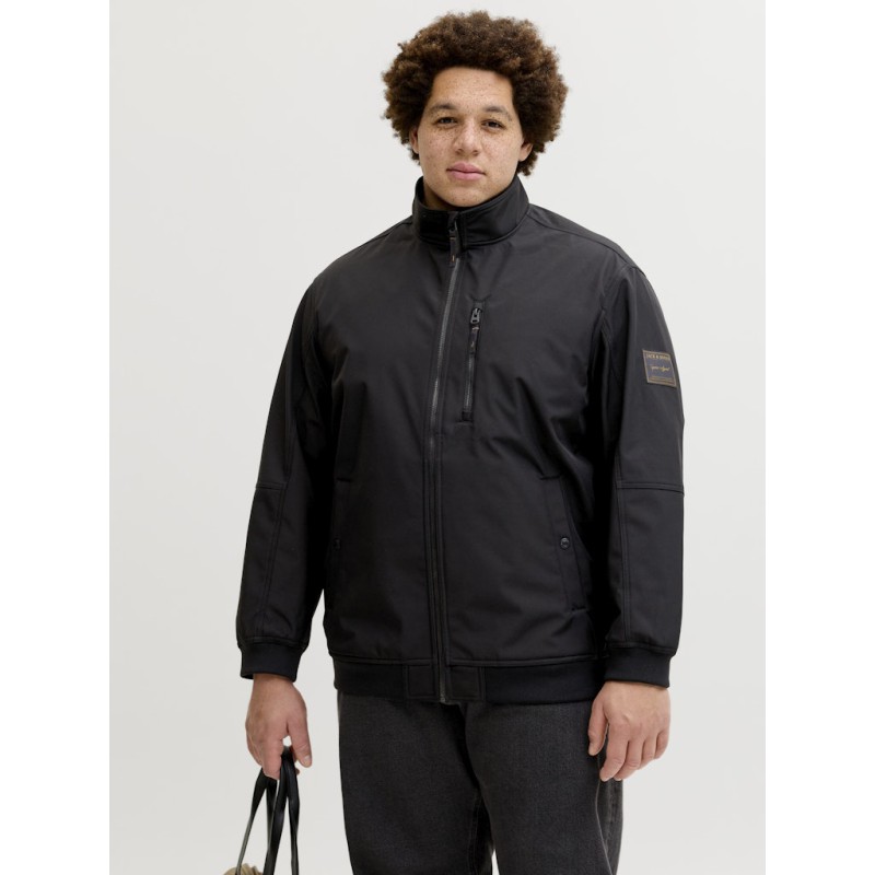 JACK & JONES Plus parker Softshell Krave Bomber - Sort