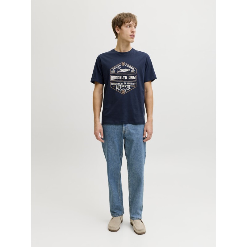 JJ REBEL Paxton S/S T-shirt - Navy Blazer