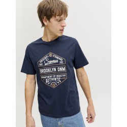 JJ REBEL Paxton S/S T-shirt - Navy Blazer