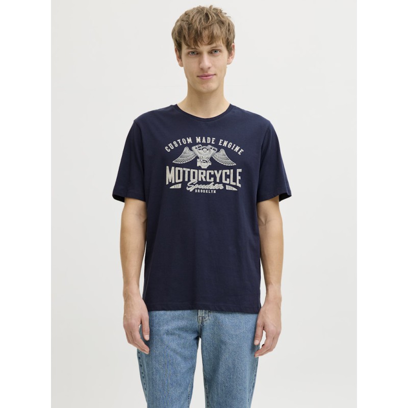 JACK & JONES Theo S/S T-shirt - Navy Blazer