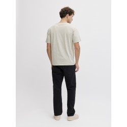 JACK & JONES Theo S/S T-shirt - White Melange