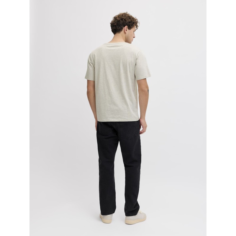 JACK & JONES Theo S/S T-shirt - White Melange
