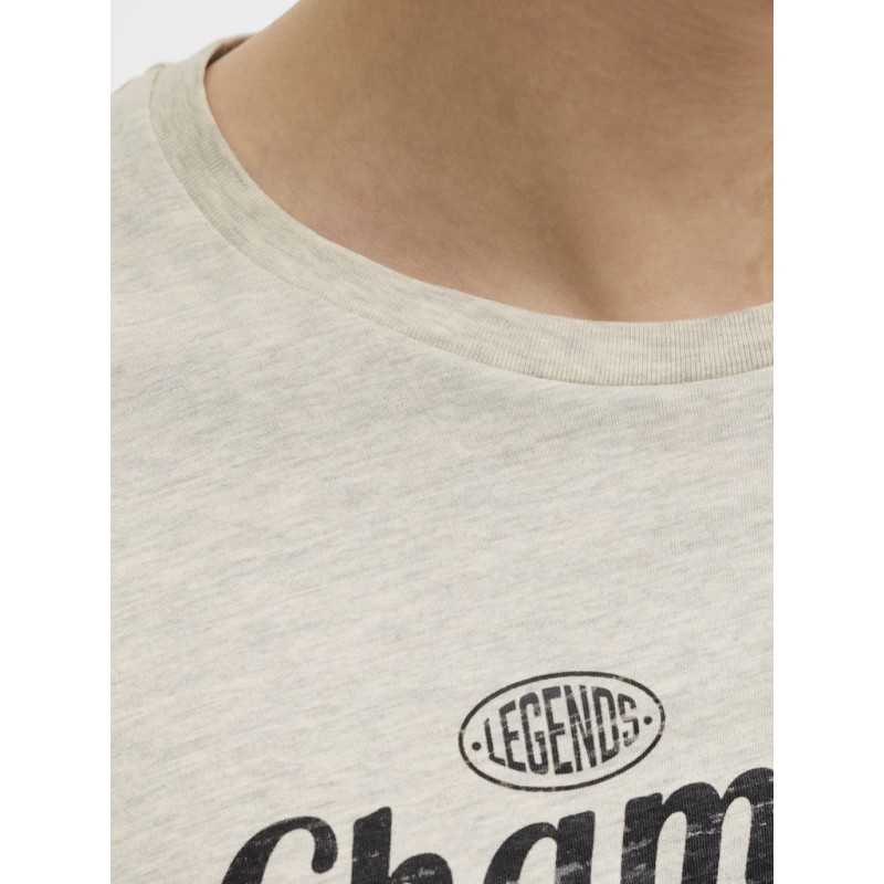 JACK & JONES Theo S/S T-shirt - White Melange