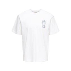ONLY & SONS Fred Relaxed S/S Print T-shirt - Bright White / Conichiwa Toad
