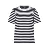 PIECES Ria S/S Stribet T-shirt - Sort