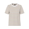 PIECES Ria S/S Stribet T-shirt - Silver Mink
