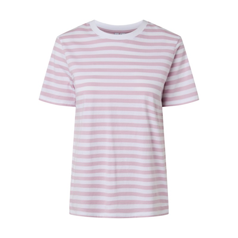 PIECES Ria S/S Stribet T-shirt - Winsome Orchid