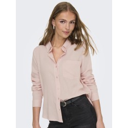 JDY Maka L/S Hør Skjorte - Chalk Pink