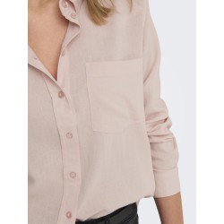 JDY Maka L/S Hør Skjorte - Chalk Pink